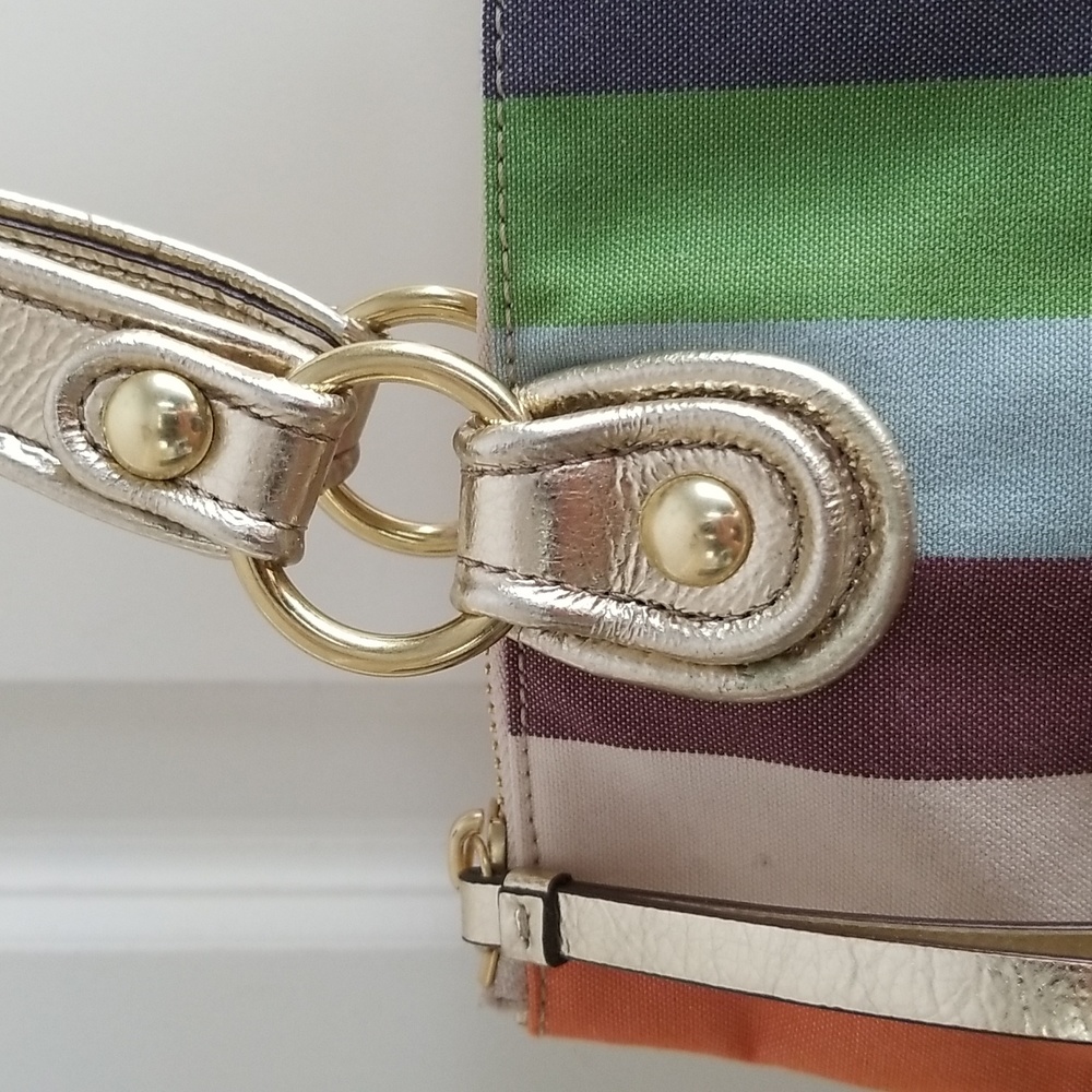 Coach Legacy Stripe Tote Y2K Extra Large Brand New Rainbow Hues - Picture 7 of 16